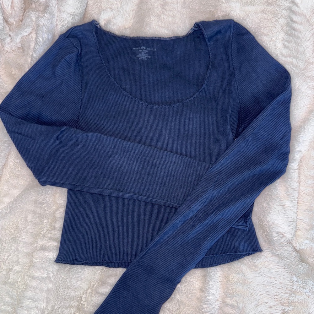 Brandy Melville Deep Blue Long Sleeve Top